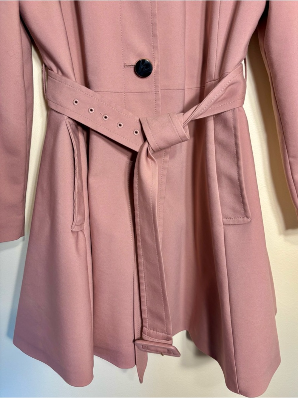 kate spade Dusty Rose Trench Coat with Belt - Picture 2 of 5